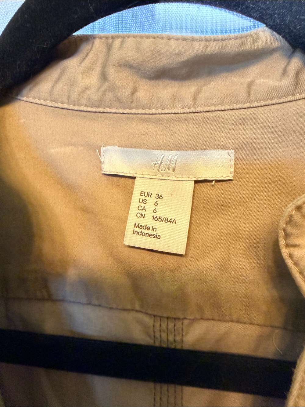 90s H&M Khaki Button-Front Mini Dress - Picture 2 of 14